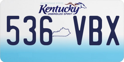 KY license plate 536VBX