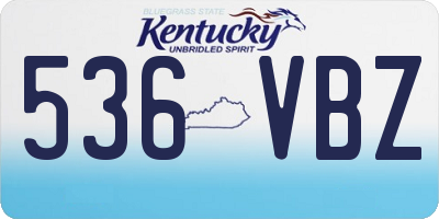 KY license plate 536VBZ
