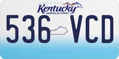 KY license plate 536VCD