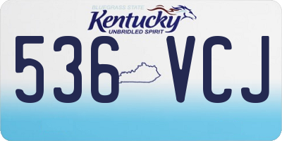 KY license plate 536VCJ