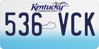 KY license plate 536VCK