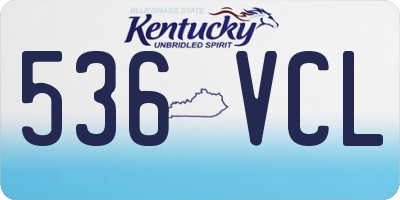 KY license plate 536VCL