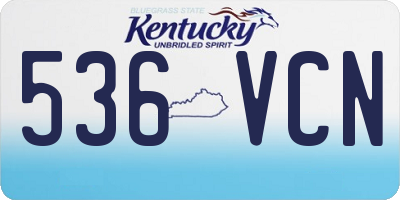 KY license plate 536VCN