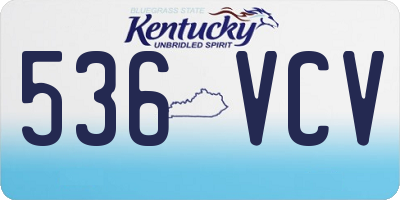 KY license plate 536VCV