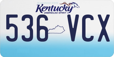 KY license plate 536VCX