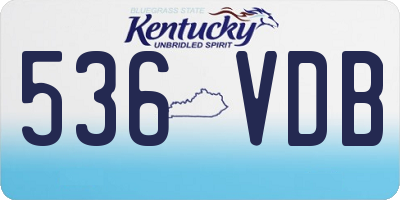 KY license plate 536VDB