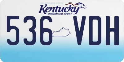 KY license plate 536VDH