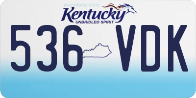KY license plate 536VDK