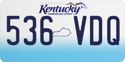 KY license plate 536VDQ