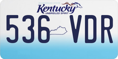 KY license plate 536VDR