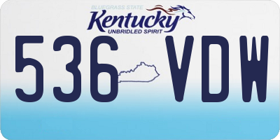 KY license plate 536VDW
