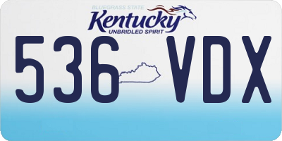 KY license plate 536VDX