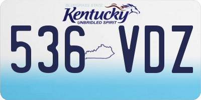 KY license plate 536VDZ