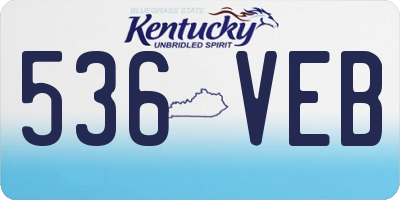 KY license plate 536VEB