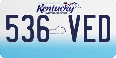 KY license plate 536VED