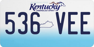 KY license plate 536VEE