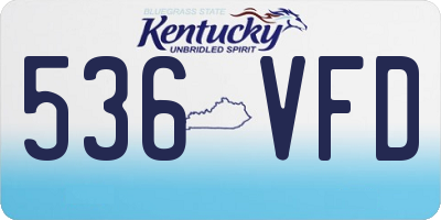 KY license plate 536VFD
