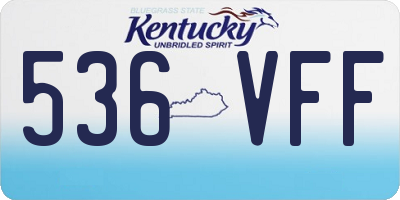 KY license plate 536VFF