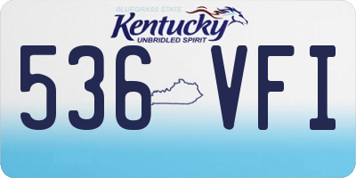 KY license plate 536VFI