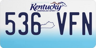 KY license plate 536VFN