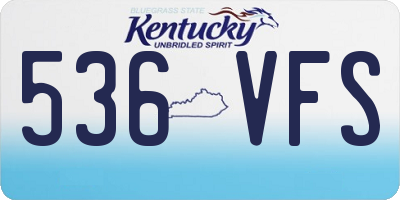 KY license plate 536VFS