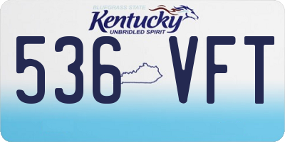 KY license plate 536VFT