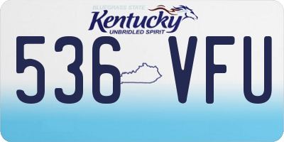 KY license plate 536VFU