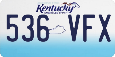 KY license plate 536VFX