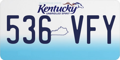 KY license plate 536VFY