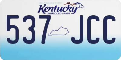 KY license plate 537JCC