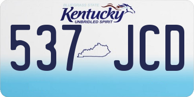 KY license plate 537JCD