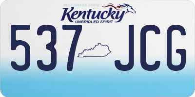 KY license plate 537JCG