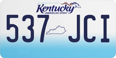 KY license plate 537JCI