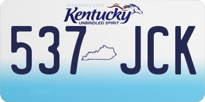 KY license plate 537JCK