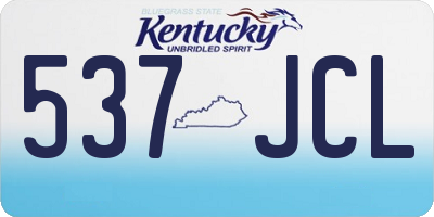 KY license plate 537JCL