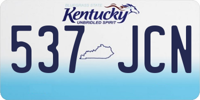 KY license plate 537JCN