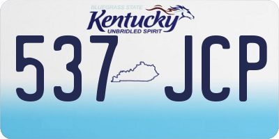 KY license plate 537JCP