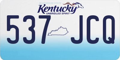 KY license plate 537JCQ