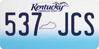 KY license plate 537JCS
