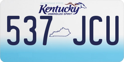 KY license plate 537JCU