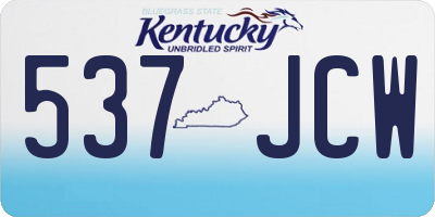 KY license plate 537JCW