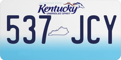 KY license plate 537JCY