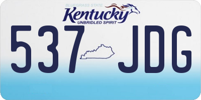 KY license plate 537JDG