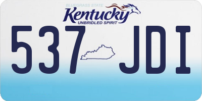 KY license plate 537JDI