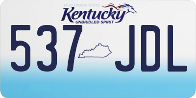 KY license plate 537JDL