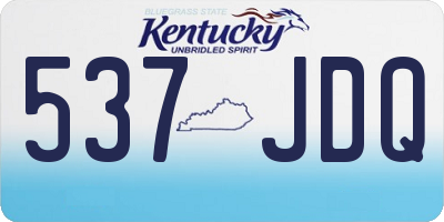 KY license plate 537JDQ
