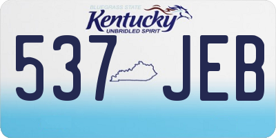 KY license plate 537JEB