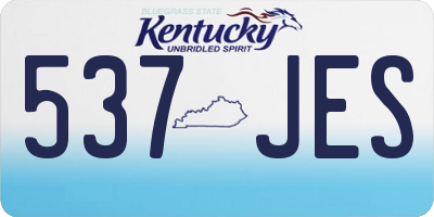 KY license plate 537JES