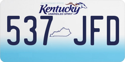 KY license plate 537JFD