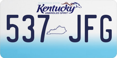 KY license plate 537JFG